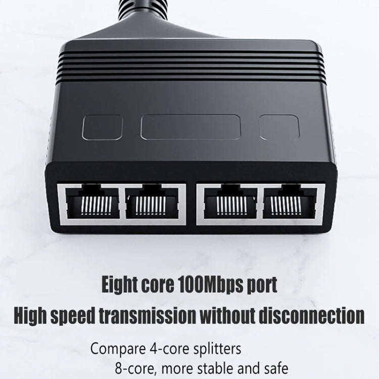 Male RJ45 4 in 1 100M Network Splitter Cable Ethernet Network Coupler, Male 4 in 1 100M