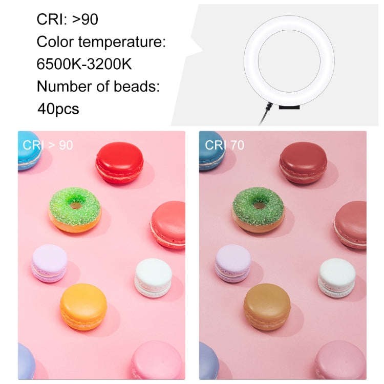 PULUZ 4.7 inch 12cm Ring Light Horizontal Dual Phone Brackets Desktop Holder Video Light Kits, 4....