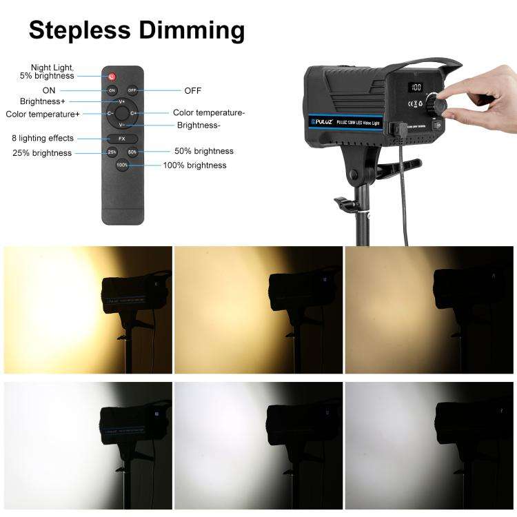 PULUZ 220V 120W Studio Video Light + 2.8m Light Holder + 65cm Foldable Lantern Softbox Photograph...