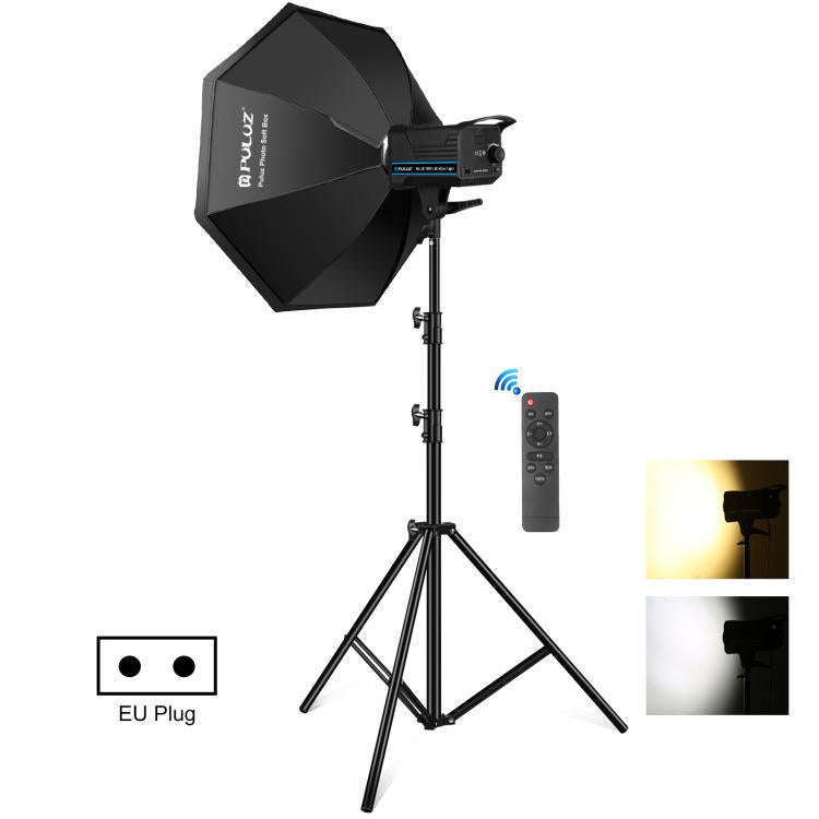 PULUZ 120W Photo Studio Strobe Flash Light Kit with Softbox Reflector & Tripod, 120W 2700K-6500K ...