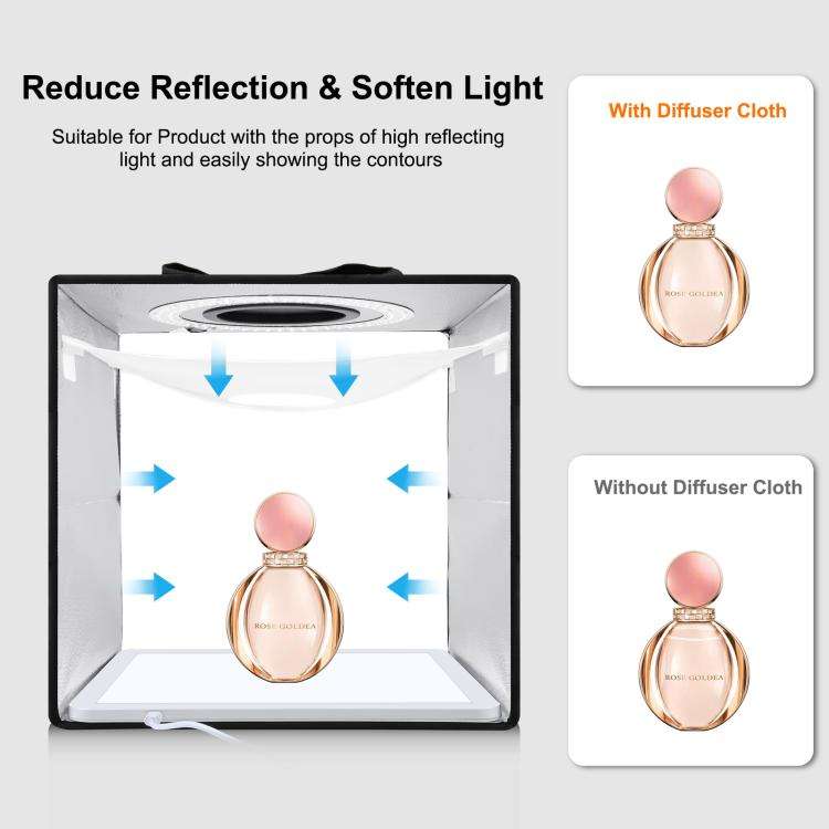 PULUZ 30cm Folding Ring Light Photo Lighting Studio Shooting Tent Box with Shadowless Light Panel...