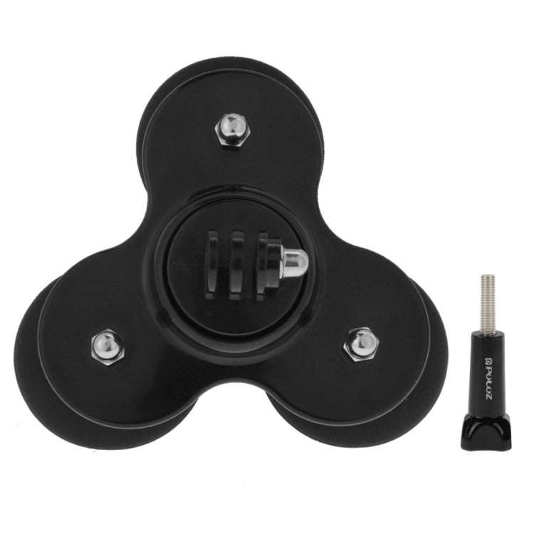 PULUZ Triangle Suction Cup Mount with Screw for GoPro, Insta360, DJI and Other Action Cameras, Tr...