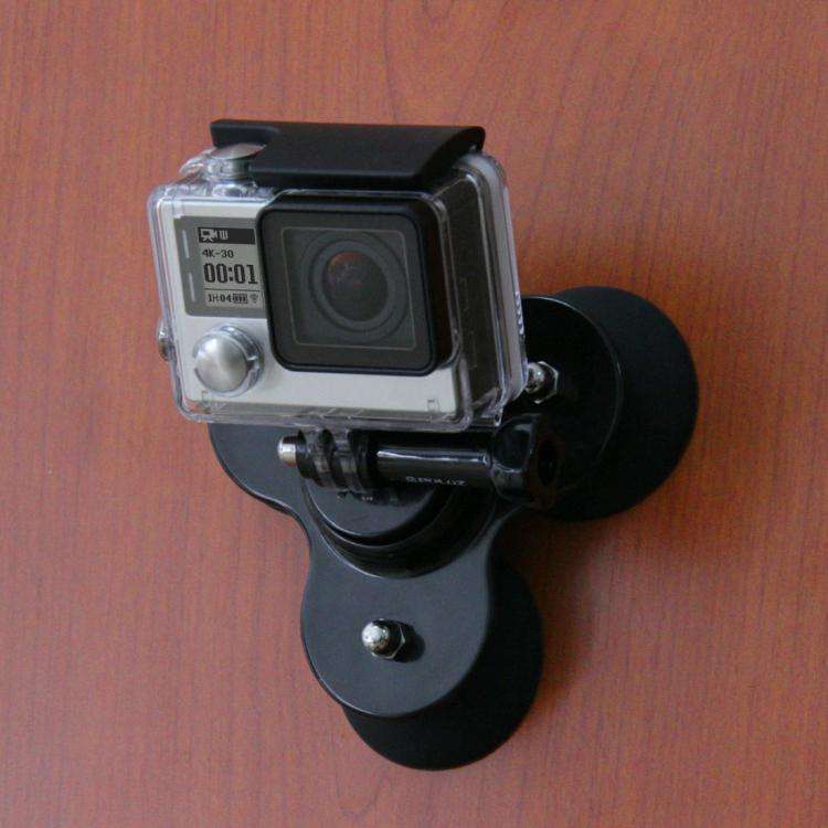 PULUZ Triangle Suction Cup Mount with Screw for GoPro, Insta360, DJI and Other Action Cameras, Tr...