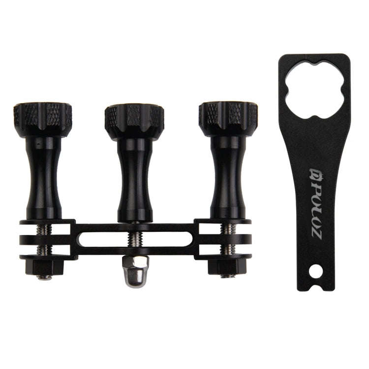 PULUZ CNC Aluminum Multi-functional Connection Mount with 3 Long Screws & Wrench for GoPro, Insta...
