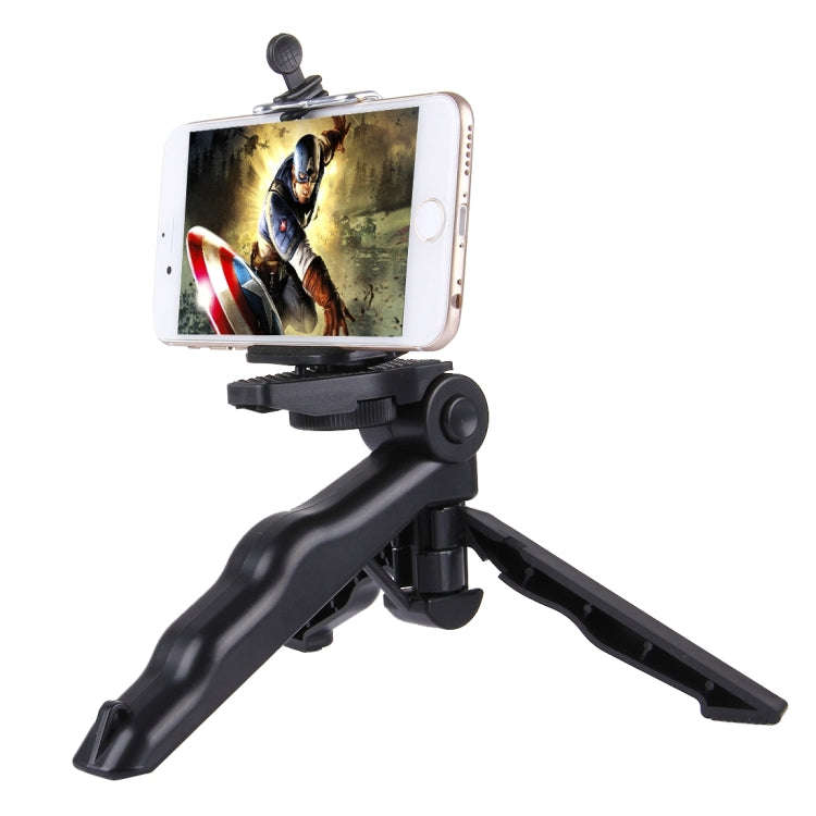 PULUZ Grip Folding Tripod Mount with Adapter & Screws for DJI, Insta360, GoPro and Other Action C...