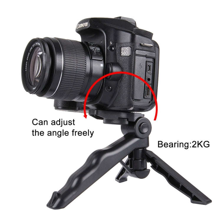 PULUZ Grip Folding Tripod Mount with Adapter & Screws for DJI, Insta360, GoPro and Other Action C...