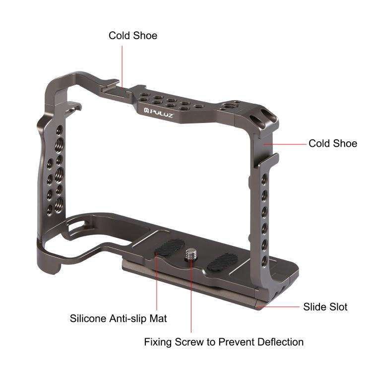 PULUZ Video Camera Cage Stabilizer for Canon EOS R5 / R5C / EOS R6 / R6 II, without Handle, For C...