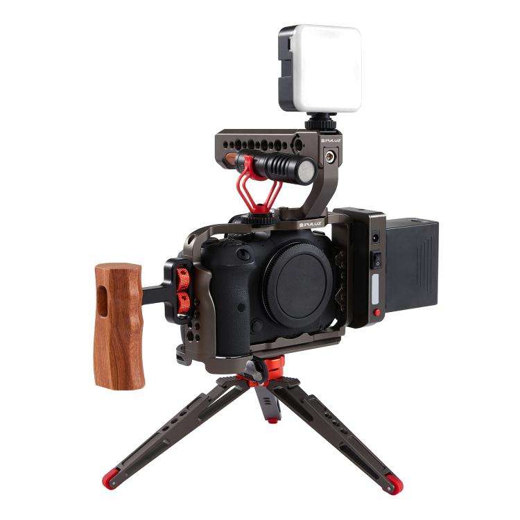 PULUZ Video Camera Cage Stabilizer for Canon EOS R5 / R5C / EOS R6 / R6 II, without Handle, For C...