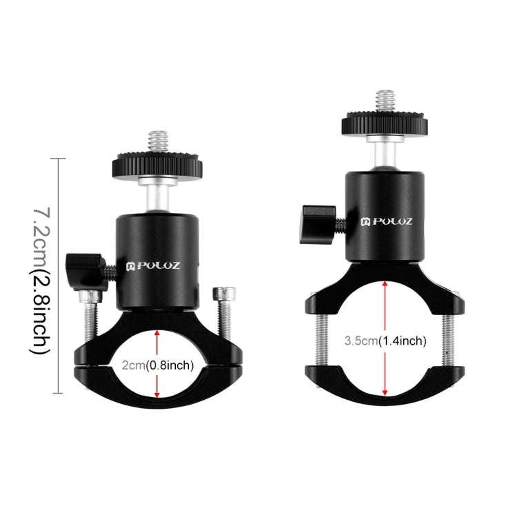 PULUZ Bike Aluminum Handlebar Tripod Ball Head Adapter Mount for GoPro HERO10 Black / HERO9 Black...