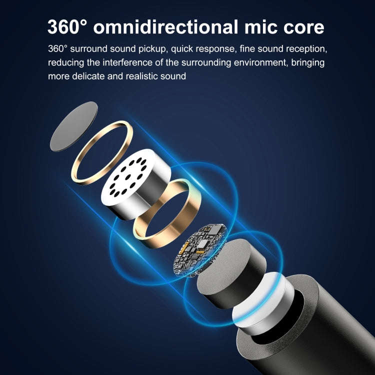 PULUZ Wireless Lavalier Noise Reduction Reverb Microphone for Type-C / USB-C Device, Support Phon...