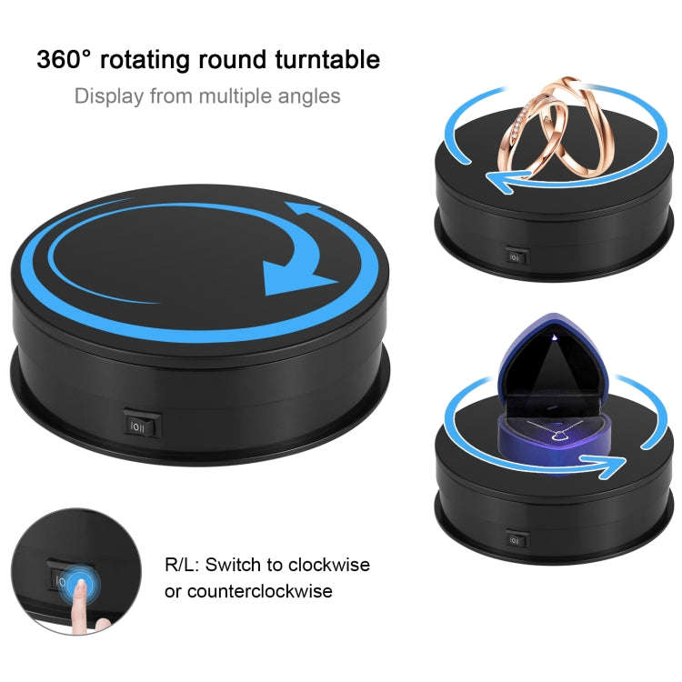 PULUZ 15cm Adjusting Speed Rotating Turntable Display Stand, Load: 3kg, 15cm Load 3kg Black, 15cm...