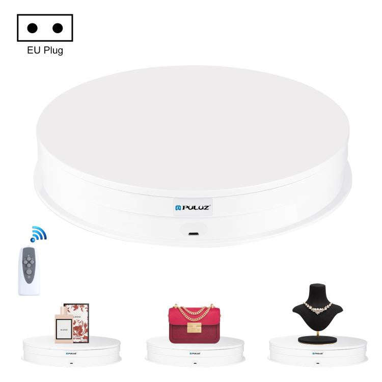 PULUZ 30cm Adjusting Speed Rotating Turntable Display Stand, Load 10-15kg, EU Plug, 30cm Load 10-...