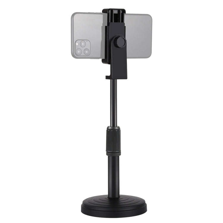 PULUZ Round Base Desktop Holder Mount with Phone Clamp, Adjustable Height: 15.5cm-25.5cm, Desktop...