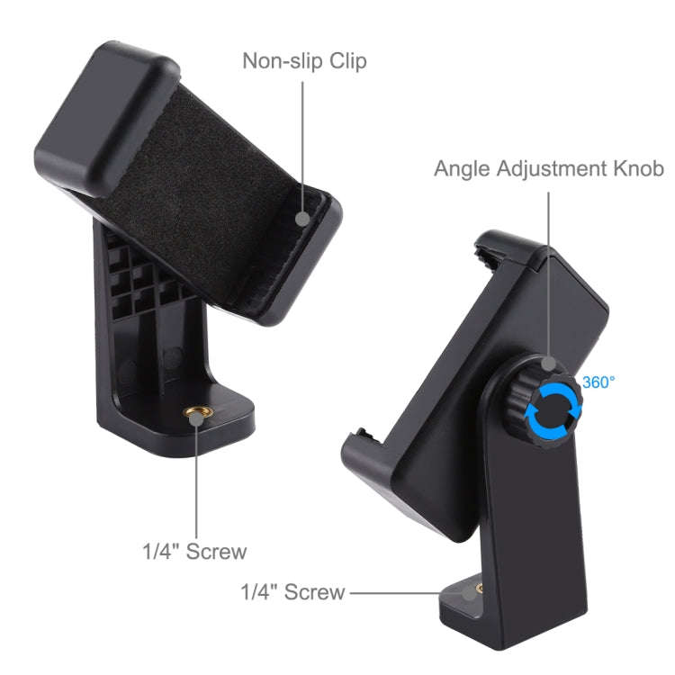 PULUZ Round Base Desktop Holder Mount with Phone Clamp, Adjustable Height: 15.5cm-25.5cm, Desktop...