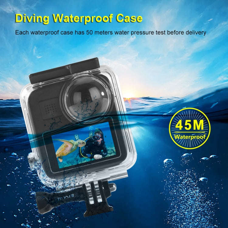 PULUZ 45m Underwater Waterproof Housing Diving Case for GoPro MAX, with Buckle Basic Mount & Scre...
