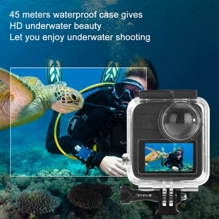 PULUZ 45m Underwater Waterproof Housing Diving Case for GoPro MAX, with Buckle Basic Mount & Scre...