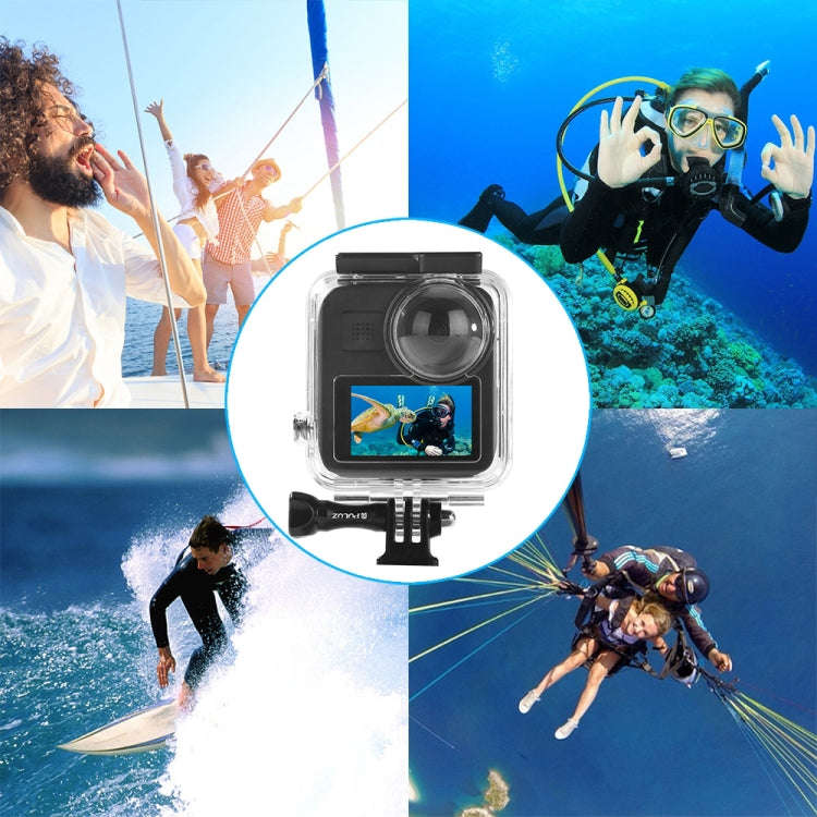 PULUZ 45m Underwater Waterproof Housing Diving Case for GoPro MAX, with Buckle Basic Mount & Scre...