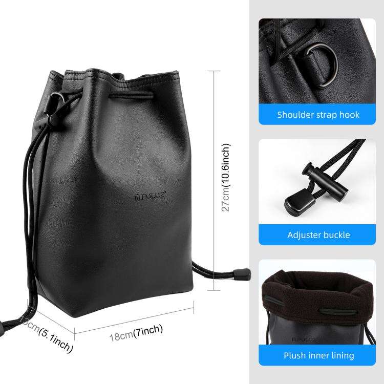 PULUZ Camera Protective Inner Bag Thick Padded Carrying Pouch with Shoulder Strap for Mirrorless ...