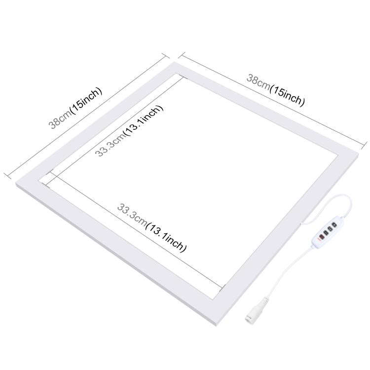PULUZ 1000LM LED Acrylic No Polar Dimming Shadowless Light Pad with Switch for 40cm Photo Studio ...
