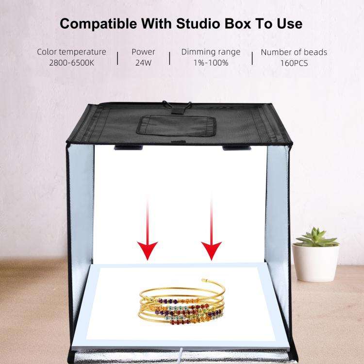PULUZ 1000LM LED Acrylic No Polar Dimming Shadowless Light Pad with Switch for 40cm Photo Studio ...