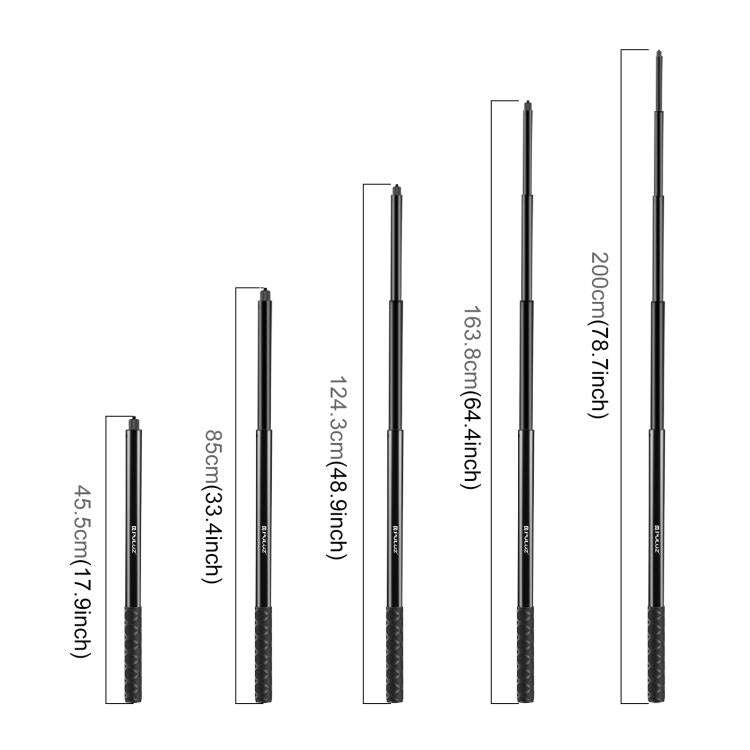 PULUZ 2m Metal Selfie Stick Monopod  for Insta360 One RS / X2 / X3, 2m Monopod