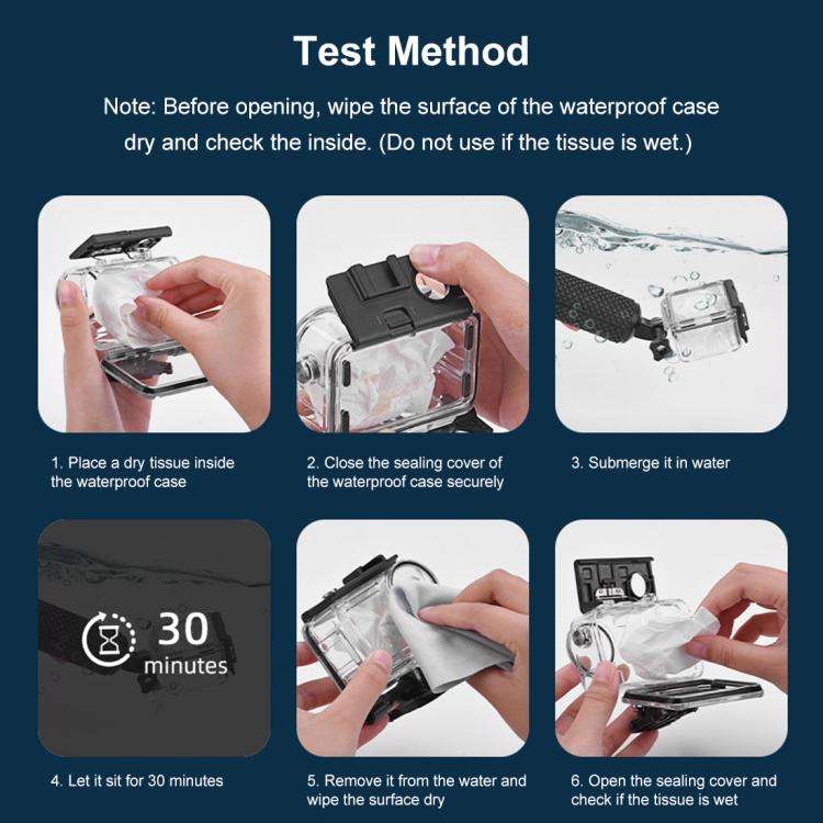 For DJI Osmo Action 5 Pro / 3 / 4 PULUZ 60m Underwater Waterproof Housing Diving Case with Cold S...