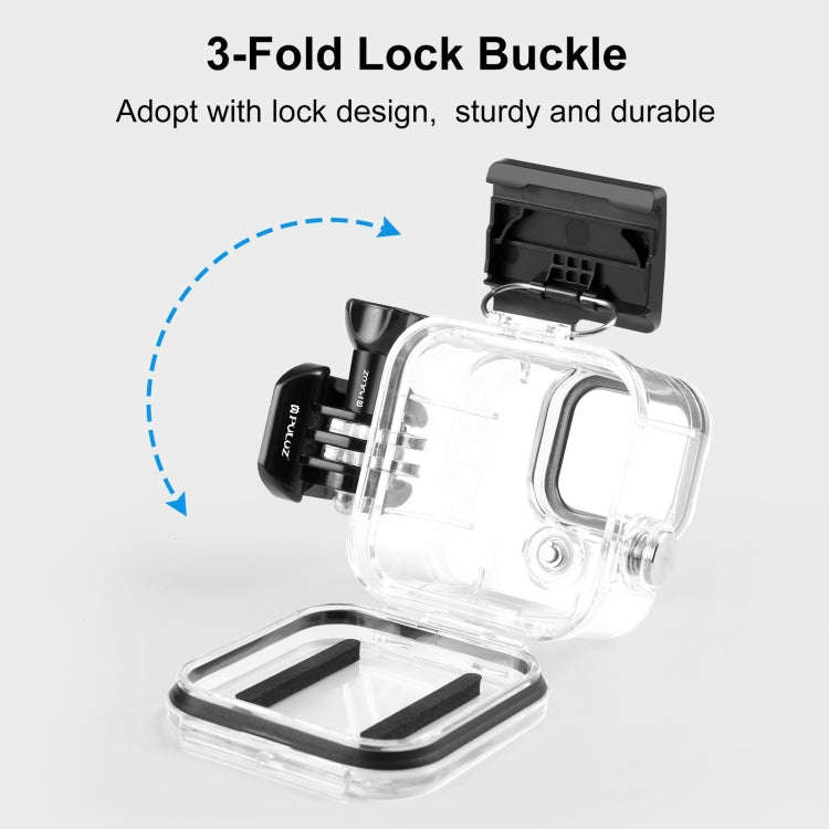 For GoPro Hero11 Mini Black PULUZ 40m Waterproof Housing Protective Case with Buckle Basic Mount ...