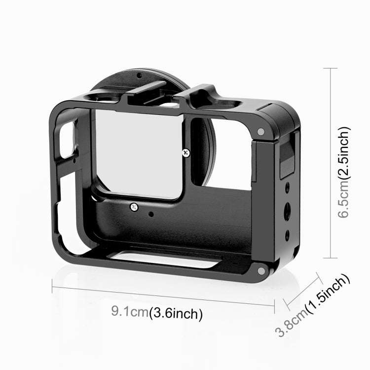 For Insta360 Ace Pro / Ace PULUZ Metal Rabbit Cage Adapter Frame with 52mm UV Filter & Adapter Ri...