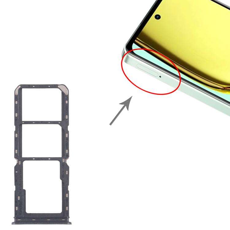 For Realme 12 Lite 4G 10pcs Original SIM Card Tray + SIM Card Tray + Micro SD Card Tray, For Real...
