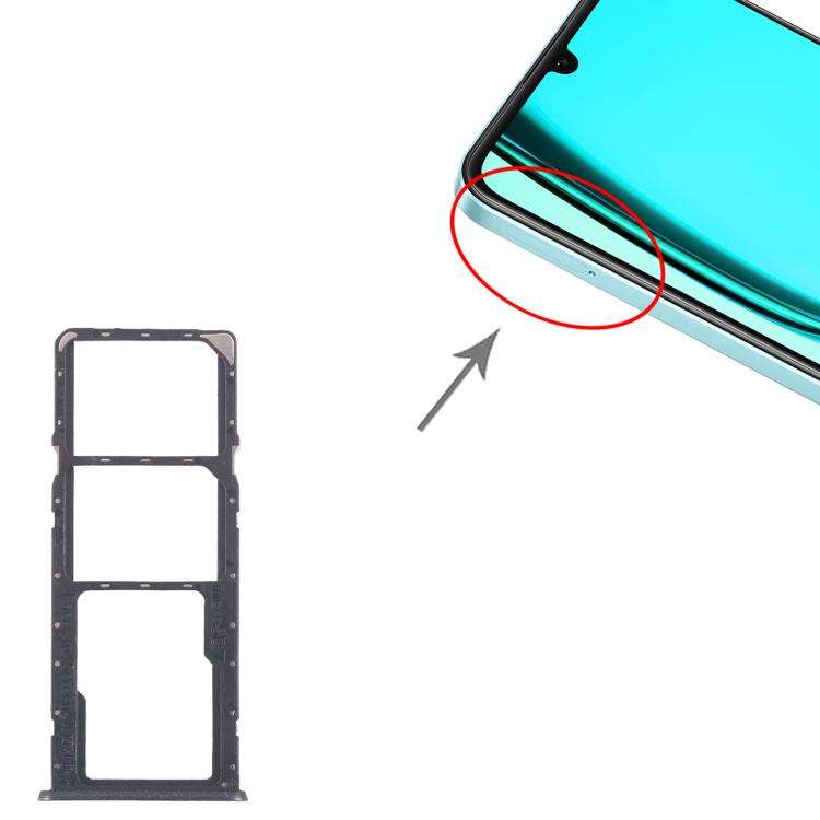 For Realme C51s CPH2641 10pcs Original SIM Card Tray + SIM Card Tray + Micro SD Card Tray, For Re...