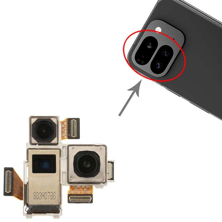 For Google Pixel 9 Pro Fold Camera Set (Telephoto + Ultrawide + Back Main Camera), For Google Pix...