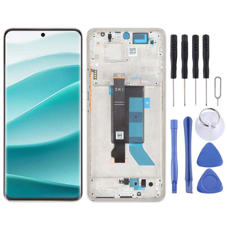 For Xiaomi Redmi Note 14 Pro 5G India Original LCD Screen Digitizer Full Assembly with Frame, For...