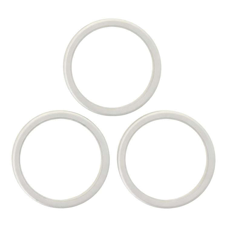 For iPhone 17 Pro Max / 17 Pro 3pcs/set Rear Camera Glass Lens Metal Outside Protector Hoop Ring,...
