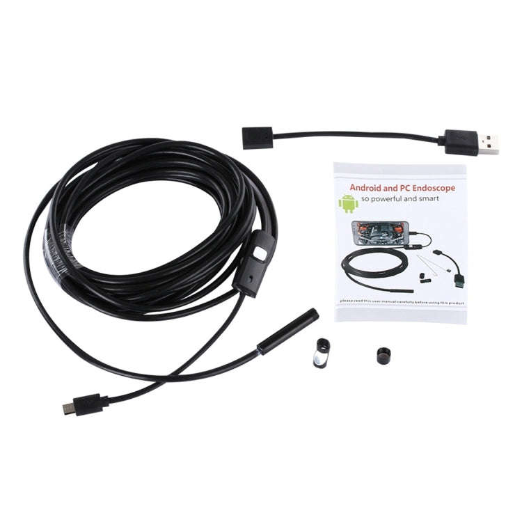 Waterproof Micro USB Endoscope Snake Tube Inspection Camera with 6 LED for OTG Android Phone, Len...