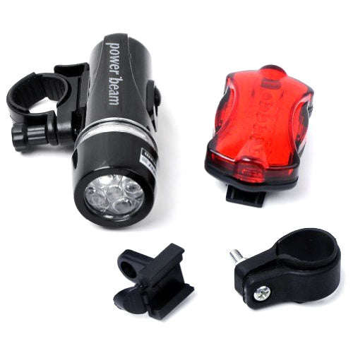 5 LED Water Resistant Bike Bicycle Head Light+ Rear Safety Flashlight, Bicycle Head Light+ Rear S...