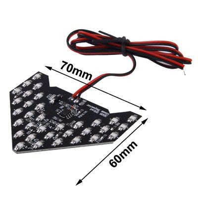 Universal Amber Sequential Blue 33 LED 3528 SMD Arrows Light for Car Side Mirror Turn Signal , S-...