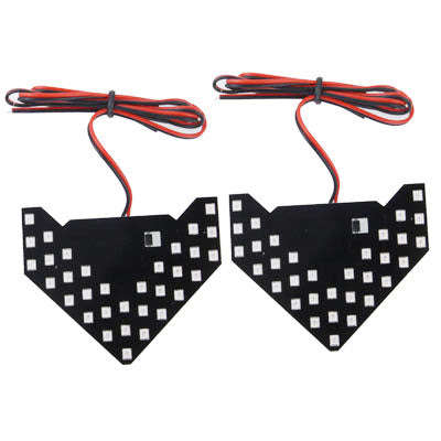 Universal Amber Sequential Blue 33 LED 3528 SMD Arrows Light for Car Side Mirror Turn Signal , S-...
