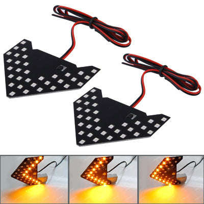 Universal Amber Sequential Blue 33 LED 3528 SMD Arrows Light for Car Side Mirror Turn Signal , S-...