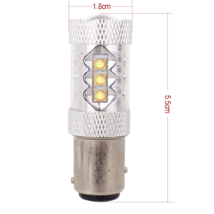 1157/BAY15D 80W 800LM 6500K White Light 16-3535-LEDs Car Brake Light , Constant Current , DC12-24...