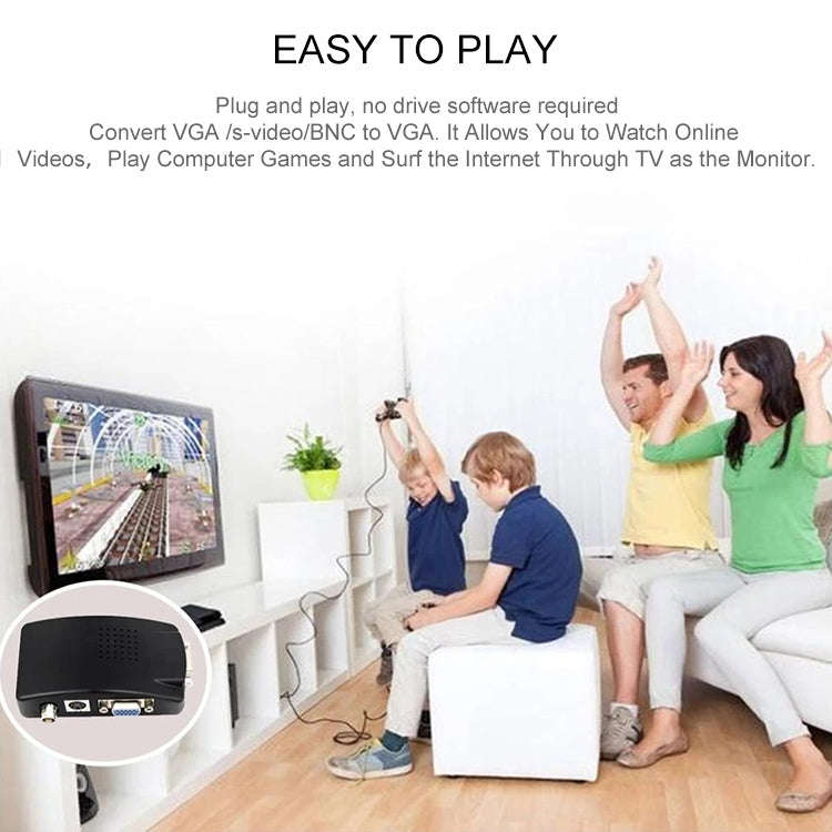 S-Video / BNC to VGA Signal Converter, S-Video / BNC