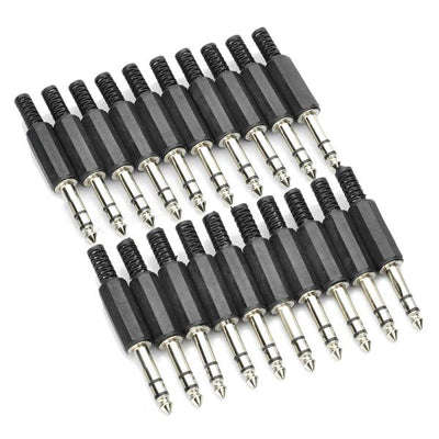 6.5mm Audio Jack Plug Adapter Connector (20 Pcs in One Package, the Price is for 20 Pcs), 6.5mm A...