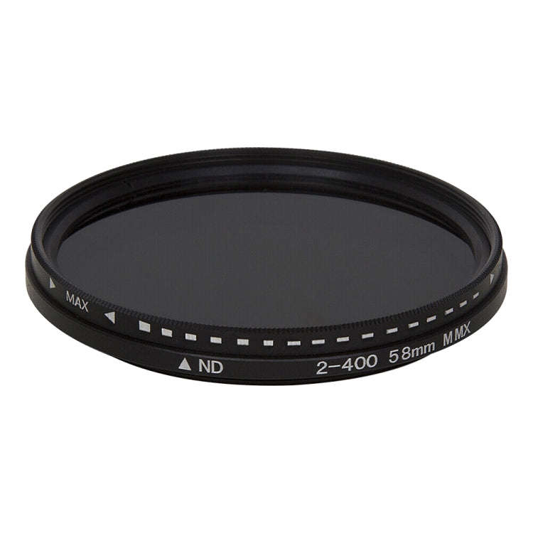 58mm ND Fader Neutral Density Adjustable Variable Filter ND 2 to ND 400 Filter, 58mm