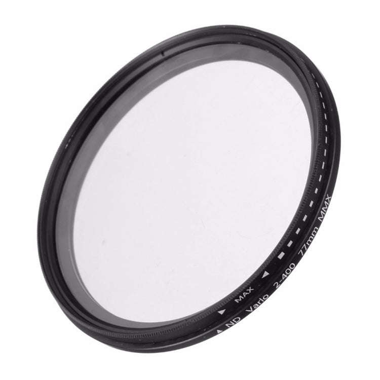 77mm ND Fader Neutral Density Adjustable Variable Filter ND 2 to ND 400 Filter, 77mm