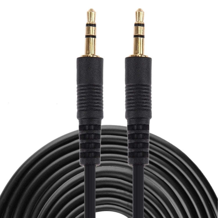 Aux Cable, 3.5mm Male Mini Plug Stereo Audio Cable, Length: 10m (Black + Gold Plated Connector), ...