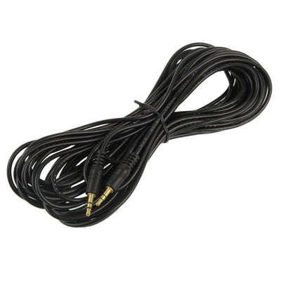 Aux Cable, 3.5mm Male Mini Plug Stereo Audio Cable, Length: 10m (Black + Gold Plated Connector), ...