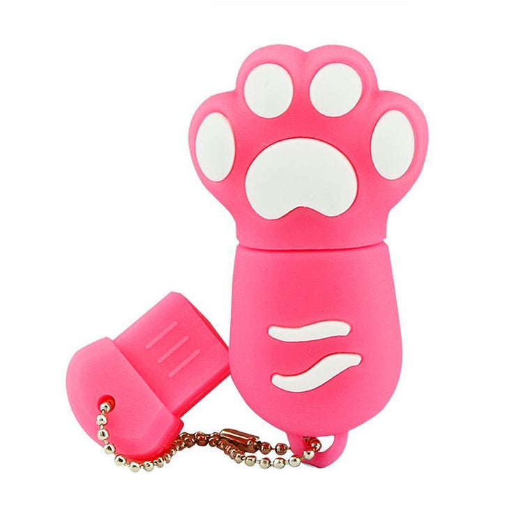 8GB Bear Paw Shaped Silicone USB 2.0 Flash Disk with Anti Dust Cup, 8GB (Red Plum)