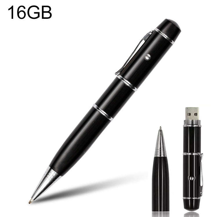3 in 1 Laser Pen Style USB Flash Disk,16GB (Black), 16GB (Black)