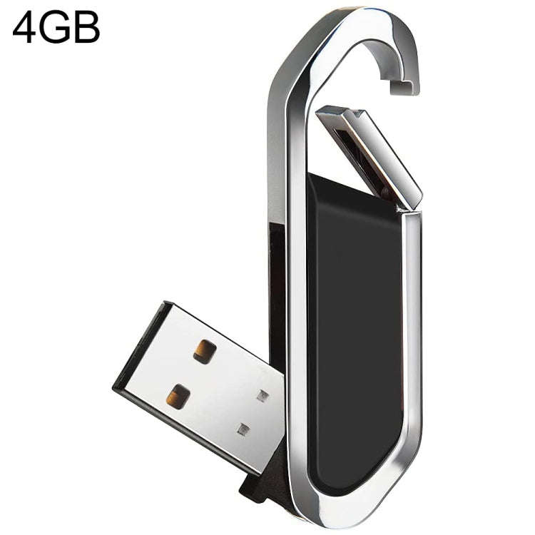 4GB Metallic Keychains Style USB 2.0 Flash Disk (Black), 4GB (Black)