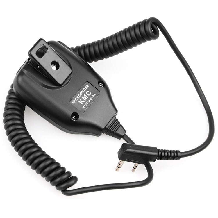 Clip-on Speaker Microphone for Walkie Talkies, 3.5mm + 2.5mm Earphone + Mic Plug