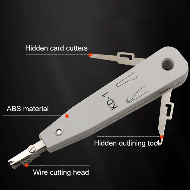 RJ45 / RJ12 / RJ11 Network BT Telephone Socket Multi Punch Insertion Tool(White)